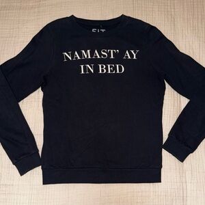 L.I.T.  jeans Black Crewneck Sweater with Graphic Print